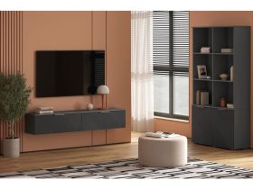 ТВ-тумба подвесная Шелтон 160x30 Графитовый