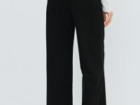 Прямые брюки из вельвета, Черный