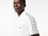 Мужское поло Lacoste с контрастной полосой
