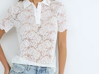 Поло из кружева, Белый