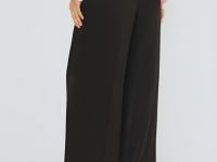 Широкие атласные брюки, Коричневый