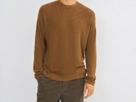 Джемпер из фактурной пряжи, Серый