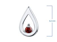 Подвеска из серебра с гранатом э0606пд03155000