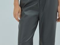 Брюки из искусственной кожи, Серый