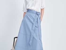 Юбка миди с поясом