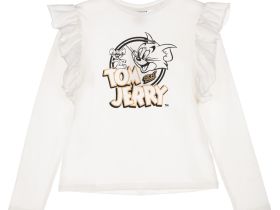 Фуфайка трикотажная для девочек (футболка с длинными рукавами)