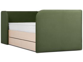 Детская кровать Модди 90 Велюр Оливковый