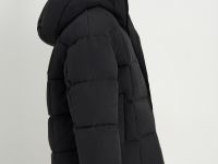 Пуховик с воротником-стойкой и съемным капюшоном