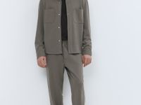 Рубашка из плотного трикотажа, Коричневый