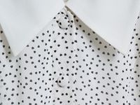 Платье мини из шифона в горошек, Белый