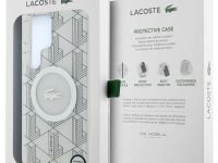 Чехол Lacoste Silver Croc MagSafe для Galaxy S25 Ultra бежевый