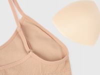 Базовый топ с вкладышами, Бежевый