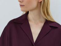 Сатиновая блузка с коротким рукавом, Фиолетовый