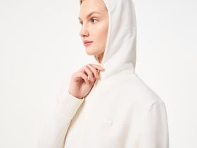 Женский шерстяной свитер-толстовка Lacoste на молнии с капюшоном