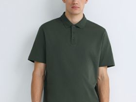Базовое поло из хлопка, Зеленый