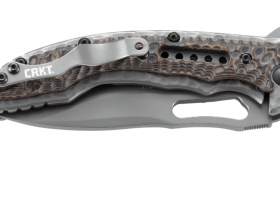 Складной нож CRKT Fossil™ Compact WITH VEFF SERRATIONS™, сталь 8Cr13MoV, рукоять нержавеющая сталь, накладки G-10