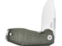 Складной нож LionSteel NANO, сталь MagnaCut, рукоять титан/микарта, зеленый