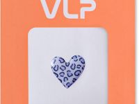 Наклейка VLP 3D сердце с фиолетовым леопардовым принтом