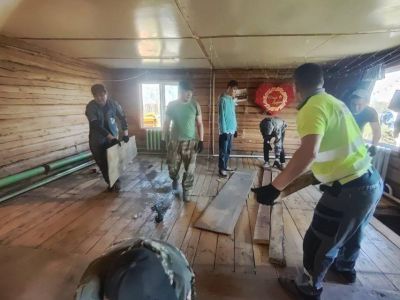 Просушка домов продолжается в селе Бетюн Намского района