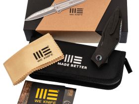 Складной нож WE Knife Krait, сталь M390, рукоять титан, черный