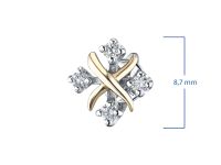 Пусеты из комбинированного золота с бриллиантами э4801пс06160700