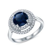 Серебряное кольцо с фианитами