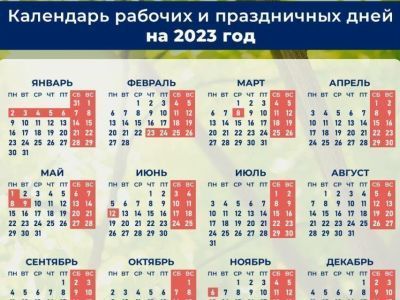 Как будем отдыхать в 2023 году? Проект о переносе выходных дней подготовил Минтруд