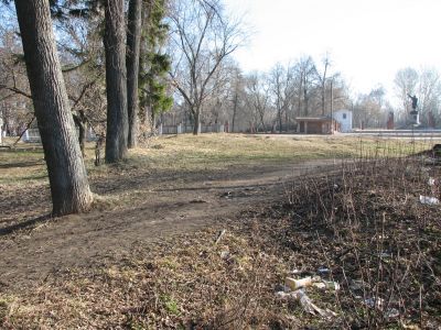 Фрагмент дерево-земляных укреплений