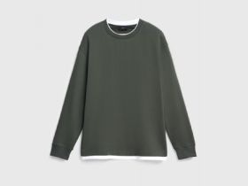 Свитшот с имитацией футболки, Зеленый