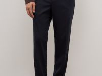 Брюки прямого кроя на средней посадке