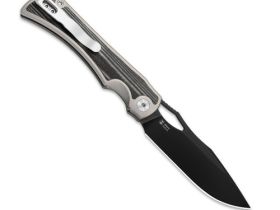 Складной нож Kizer Allure, сталь S45VN, рукоять титан/микарта, серый
