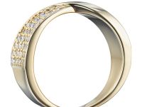 Кольцо из желтого золота с бриллиантами э0301кц10210002