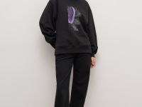 Толстовка свободного силуэта из хлопка