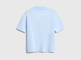 Вязаное поло для девочек, Голубой