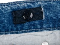 Брюки текстильные джинсовые для девочек