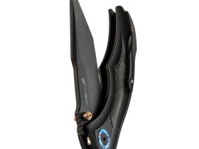 Складной нож WE Knife Tighe Down Tanto, сталь M390, рукоять титан/карбон, черный