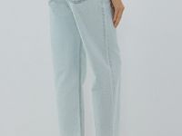 Укороченные прямые джинсы, Голубой