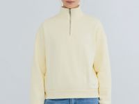 Толстовка с воротником-стойкой на молнии, Желтый