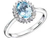 Кольцо из белого золота с топазом э4771кц04220417