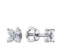 Пусеты из белого золота с бриллиантами э4701пс07210122