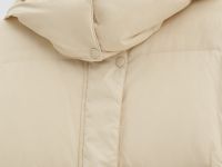 Пуховик с воротником-стойкой