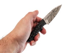 Нож Pocket Wolf Кело, сталь AUS-10, рукоять G10, серый с рисунком