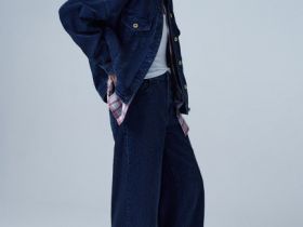 Вельветовая куртка с эффектом стирки, Синий