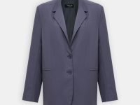 Жакет с отложным воротником свободного силуэта