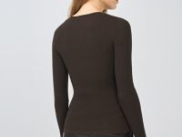 Приталенный джемпер с люрексом, Коричневый