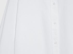 Свободная рубашка из хлопка, Белый