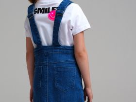 Сарафан текстильный джинсовый для девочек