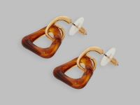 Серьги с геометричными подвесками