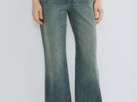 Широкие джинсы со средней посадкой, Синий