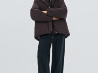 Утеплённая куртка с капюшоном, Коричневый